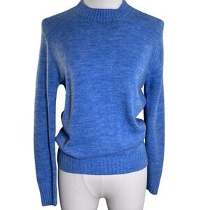 Vintage Empire Knitwear Blue Sweater Gene Stuart Original 70 Acrylic Pullover XS